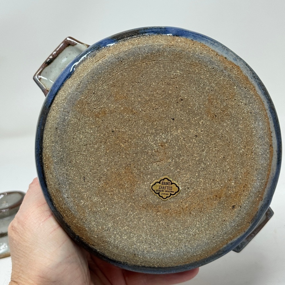 Handmade Ceramic Casserole Pot with Lid Rustic Stoneware Kitchenware Farmhouse - Picture 9 of 11